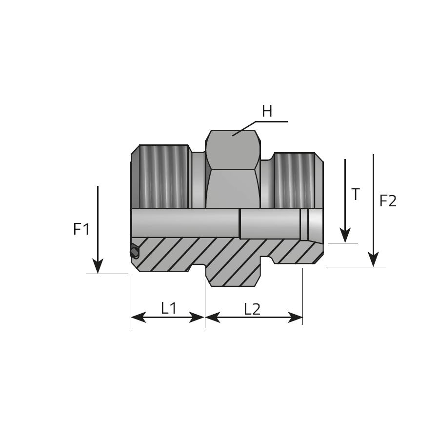 ADAPTOR MALE ORFS - MALE DIN