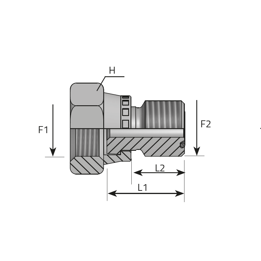 ADAPTOR SWIVEL FEMALE ORFS - MALE ORFS -  Vitillo