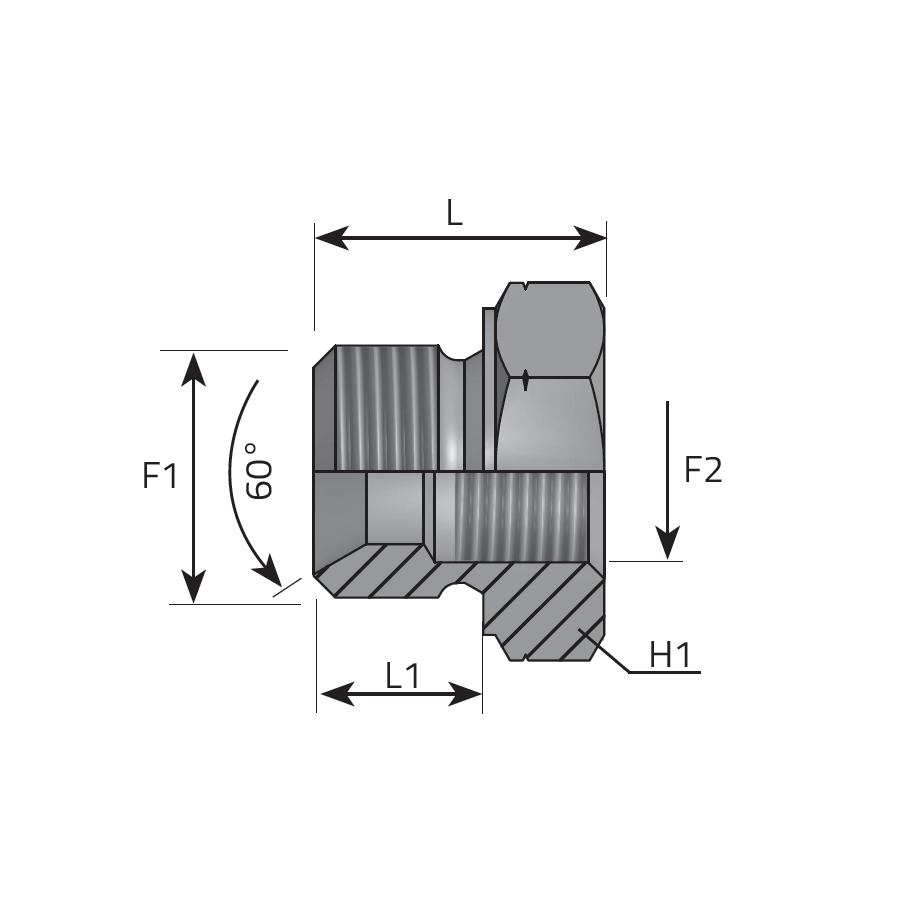 REDUCING PLUG METRIC MALE - FEMALE BSPP