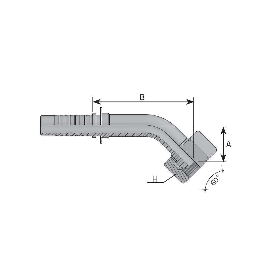 FEMMINA 45° BSPP SV 60° DADO LIBERO -  Vitillo