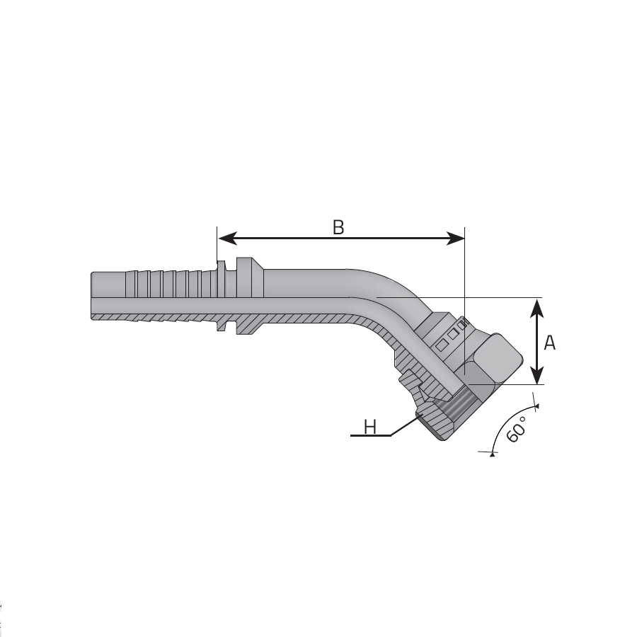 FEMMINA 45° BSPP SV 60°