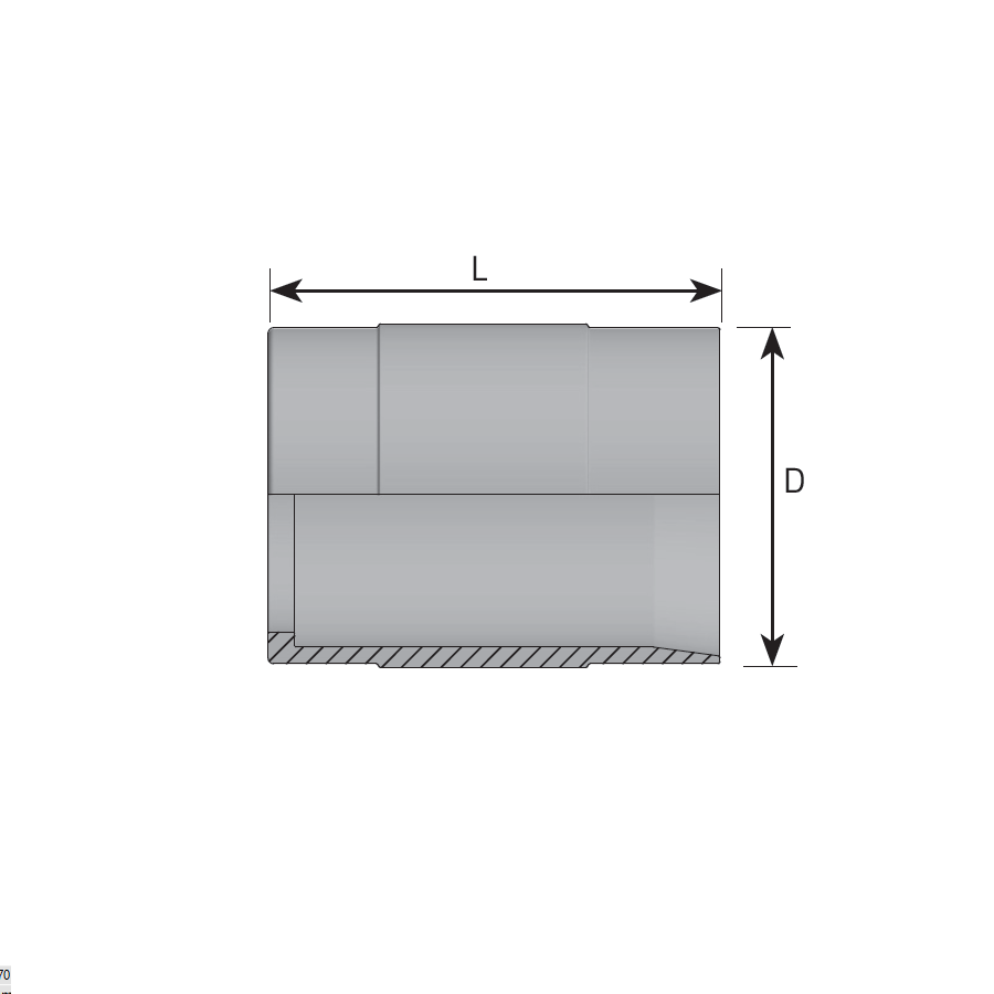 FERRULE FOR PTFE CORRUGATED