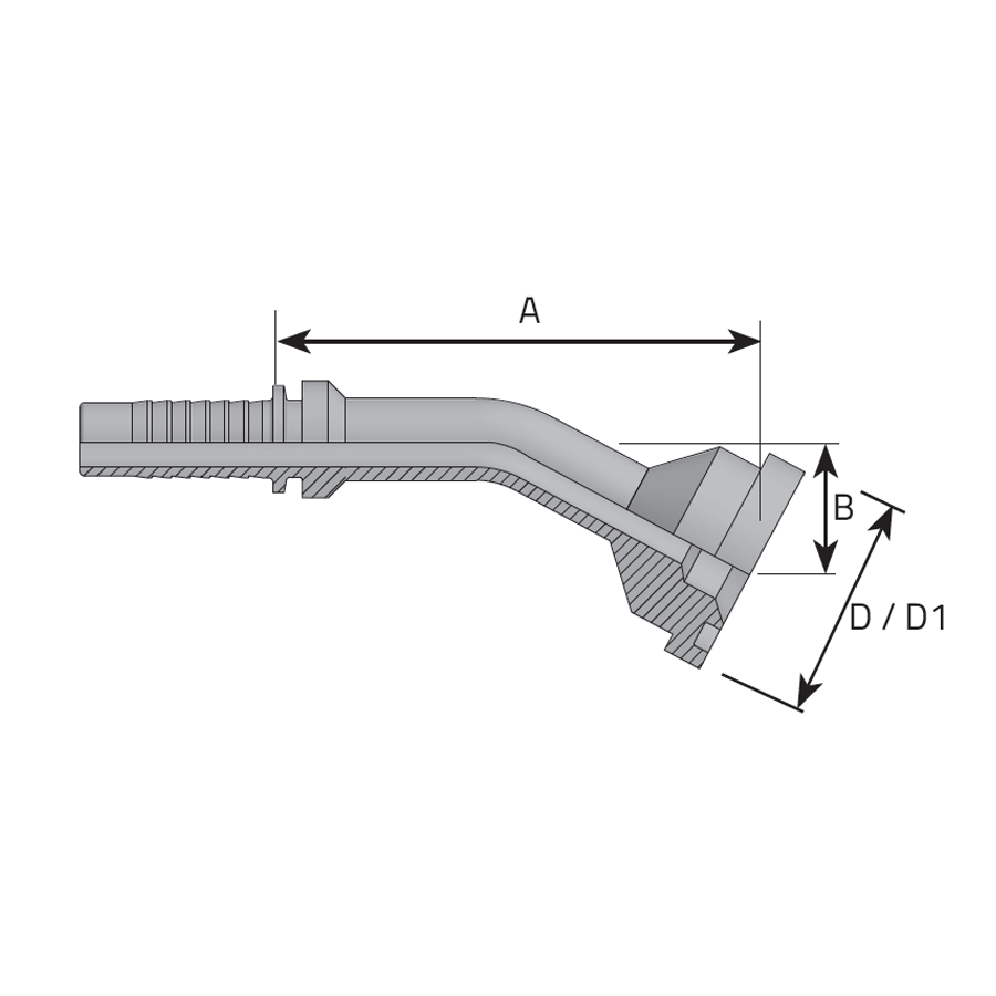 FLANGE CODE 61 - 3000 PSI - 30° ELBOW -  Vitillo