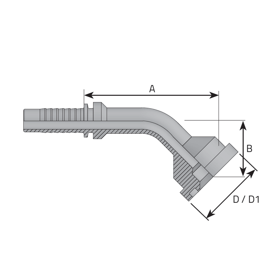 FLANGE CODE 61 - 3000 PSI - 45° ELBOW