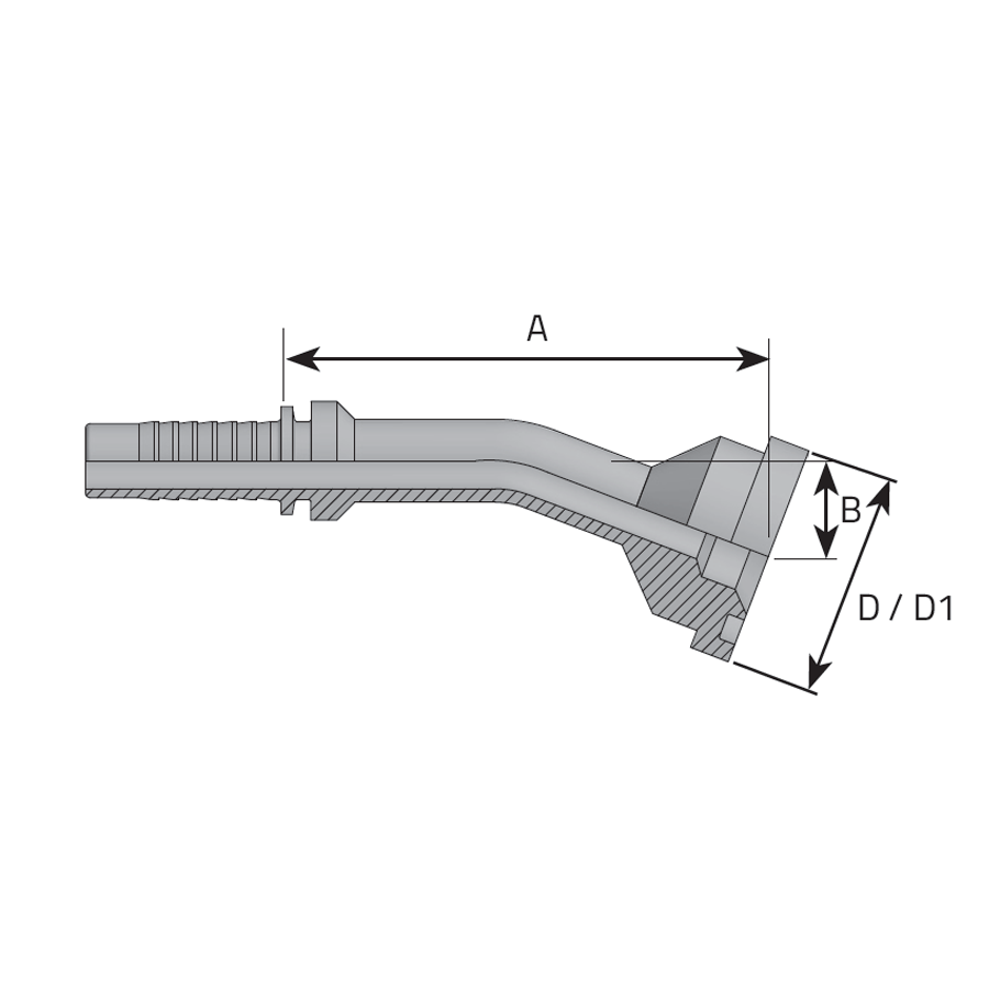 FLANGE CODE 62 - 6000 PSI - 22.5° ELBOW